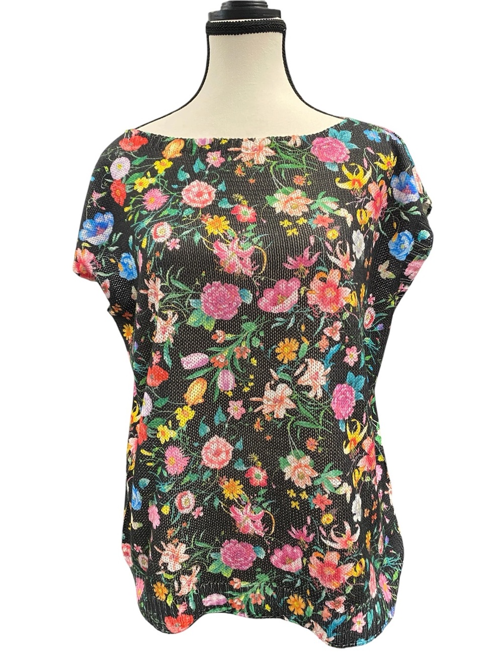 Floral sweater vest LARGE EUC artsy Fairycore